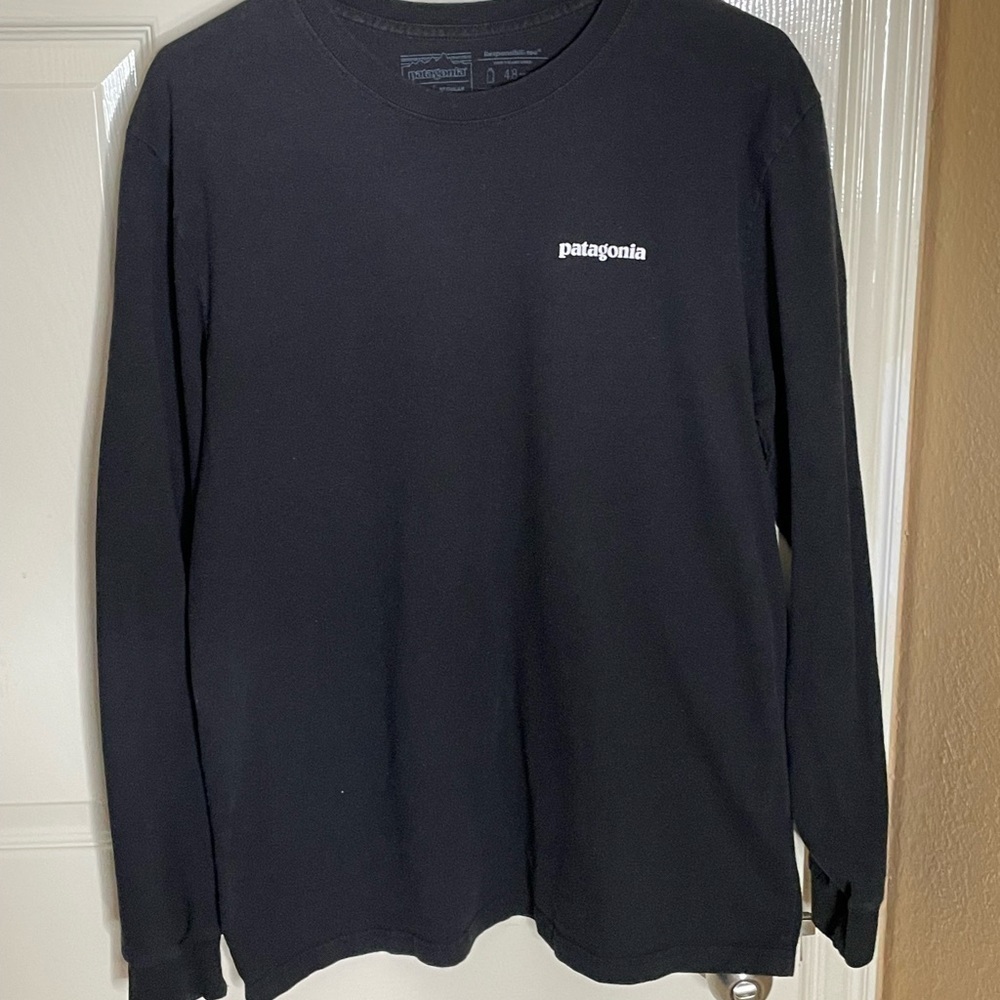 Patagonia Shirt Mens Medium  Black Organic Cotton Casual​​​​​​​​​​​​​​​ - Picture 9 of 10